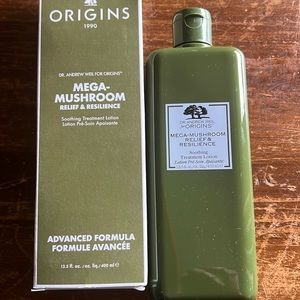 Origins mega- mushroom relief and resilience treatment lotion.